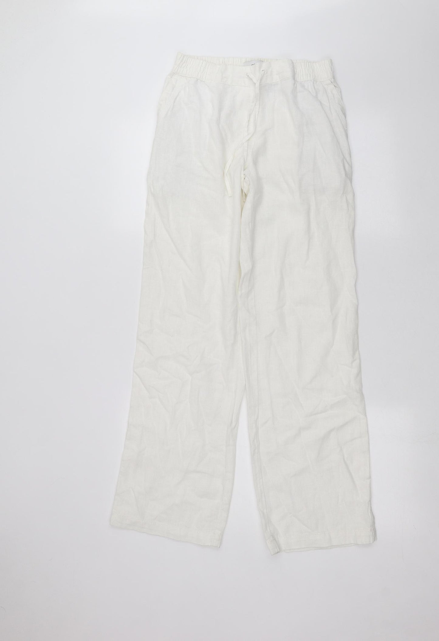 NEXT Womens White   Trousers  Size 8 L28 in