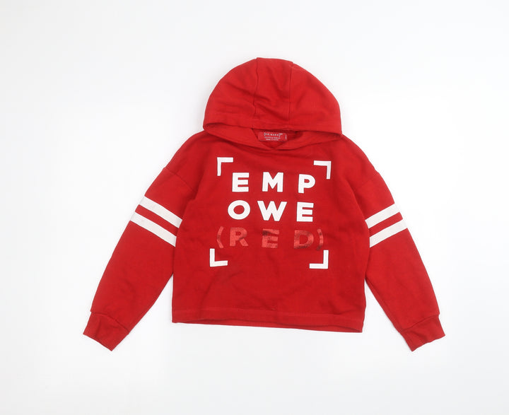 Primark Girls Red Pullover Hoodie Size 10-11 Years