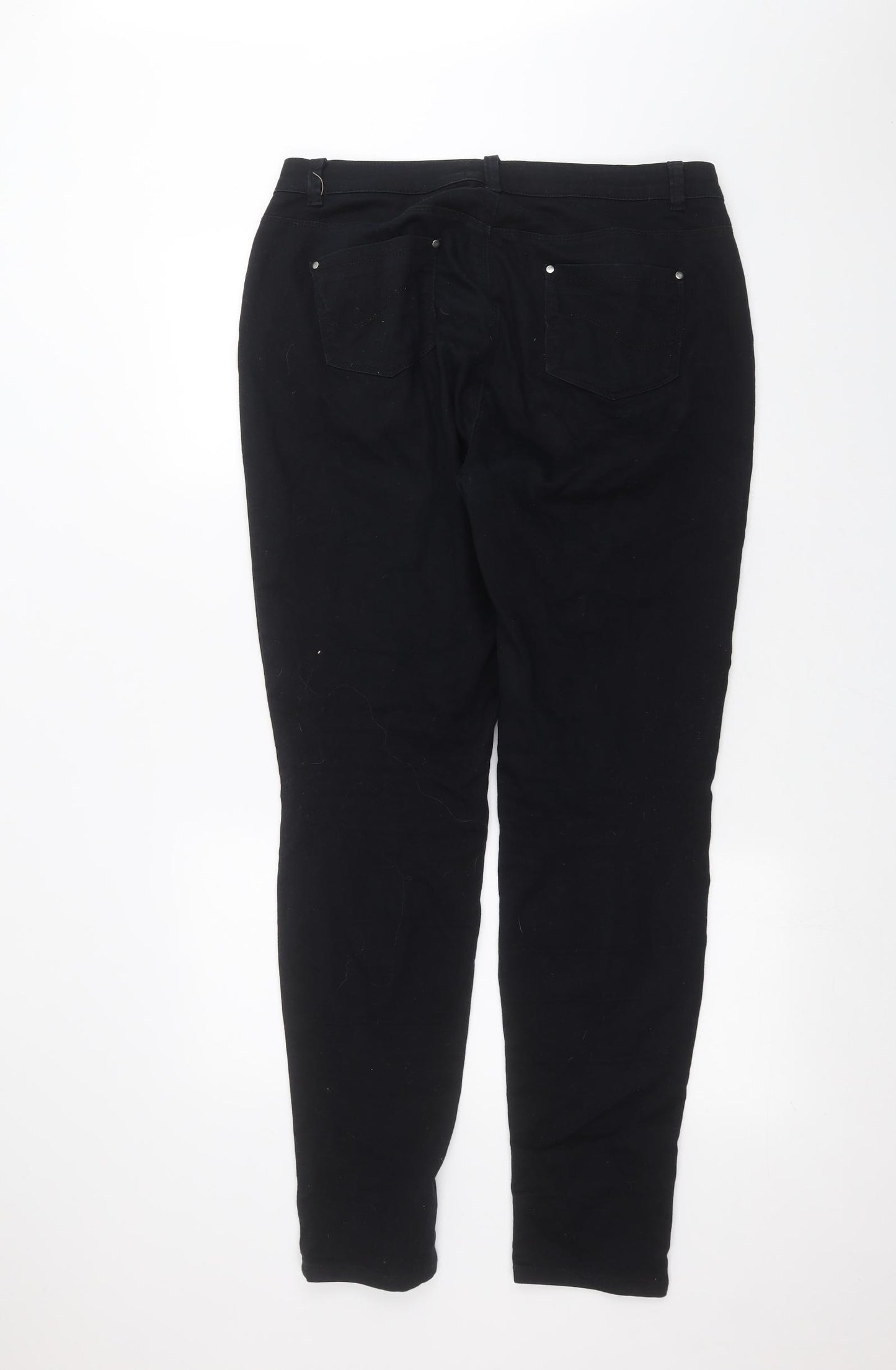 Peacocks Womens Black   Straight Jeans Size 16 L29 in
