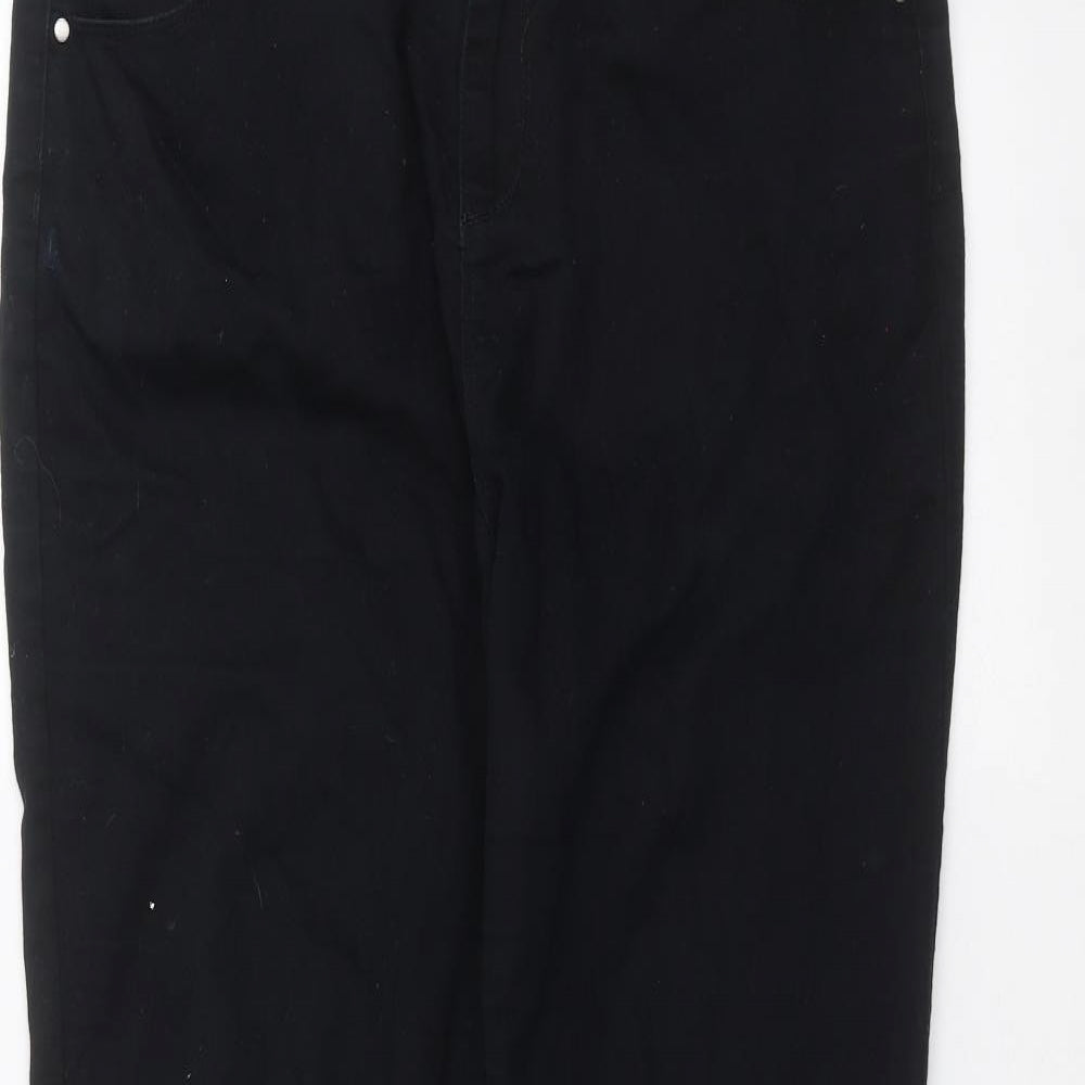 Peacocks Womens Black   Straight Jeans Size 16 L29 in
