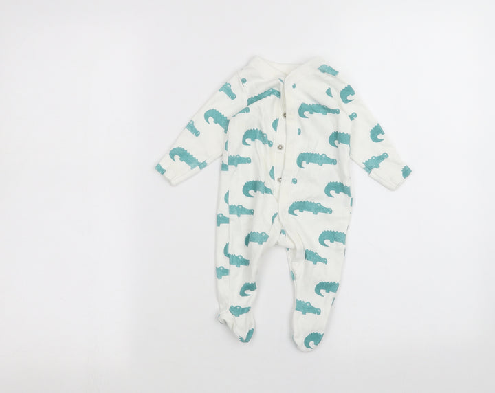 Marks and Spencer Baby White Coverall One-Piece Size 0-3 Months