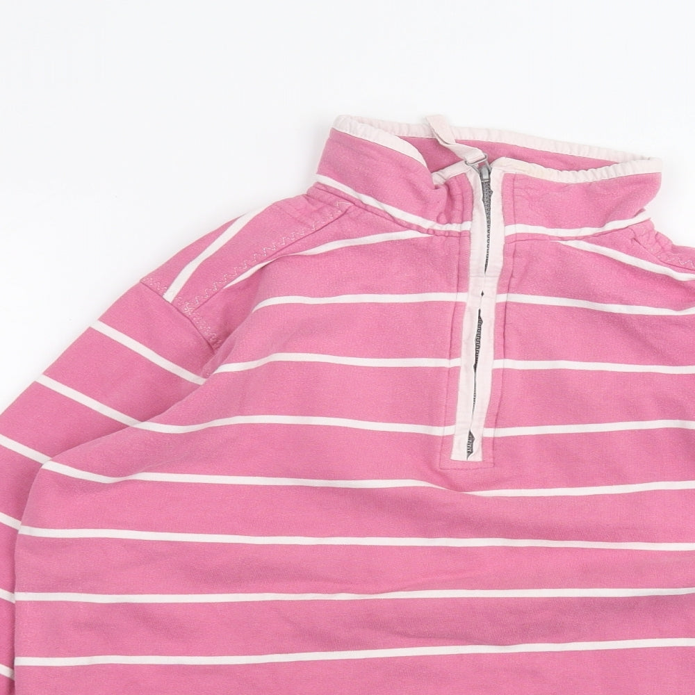 Lazy Jacks Girls Pink Striped  Pullover Jumper Size 12-13 Years