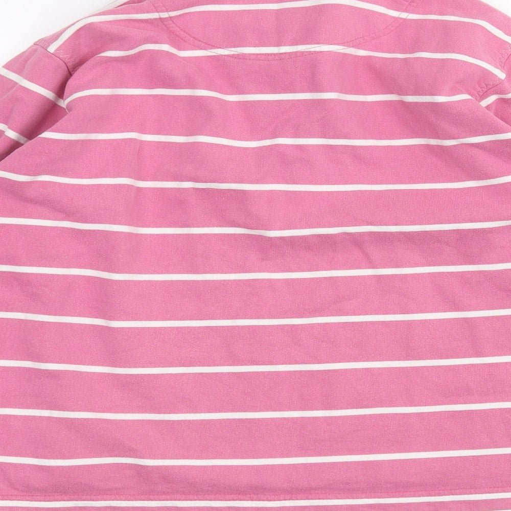 Lazy Jacks Girls Pink Striped  Pullover Jumper Size 12-13 Years