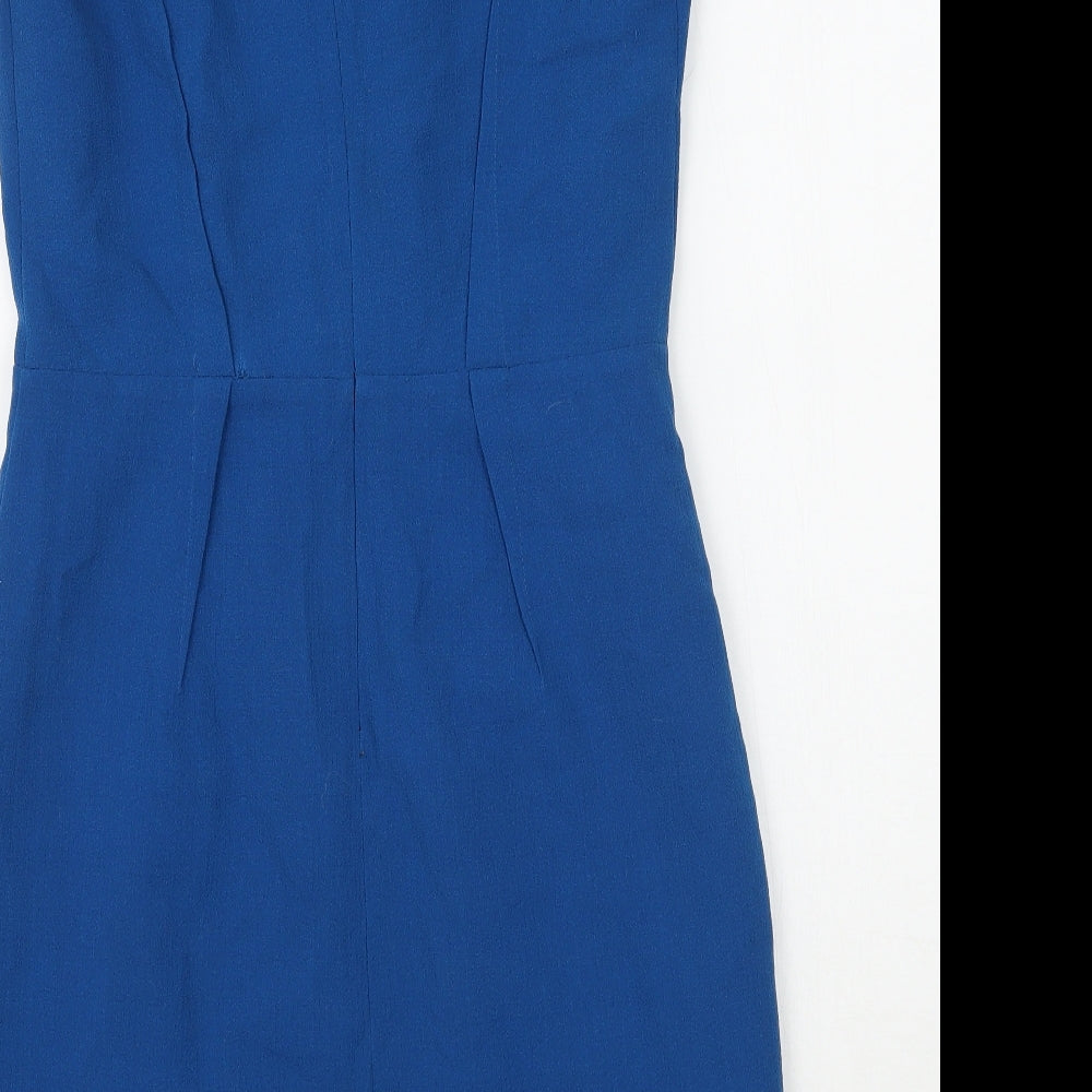Warehouse Womens Blue   Pencil Dress  Size 12