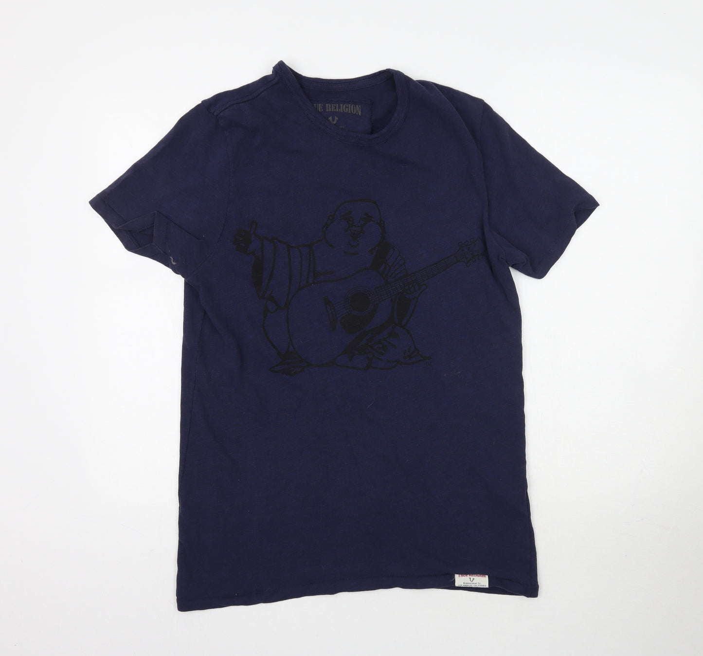 True Religion Mens Blue    T-Shirt Size M  - Guitar