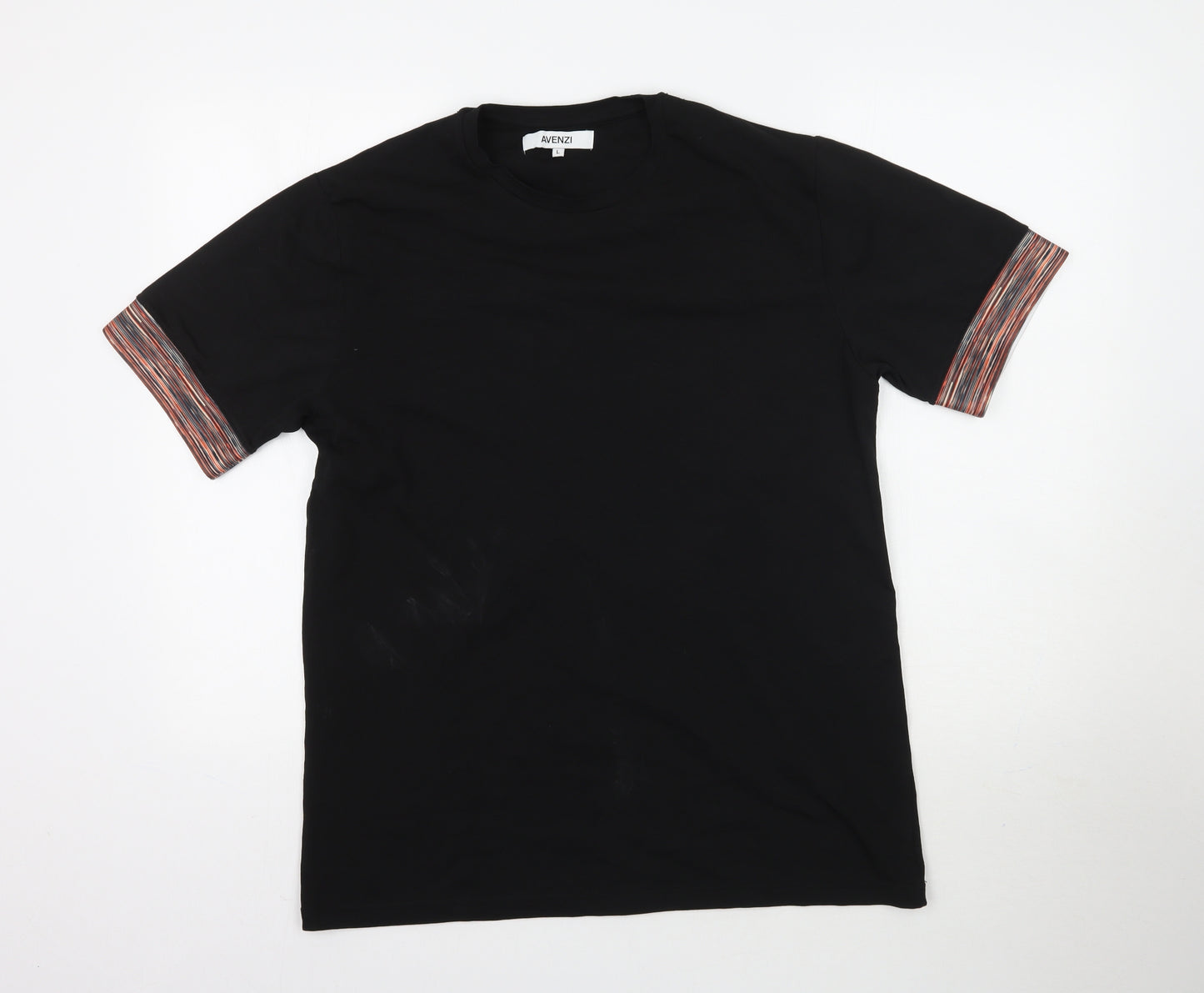 Avenzi Mens Black    T-Shirt Size L