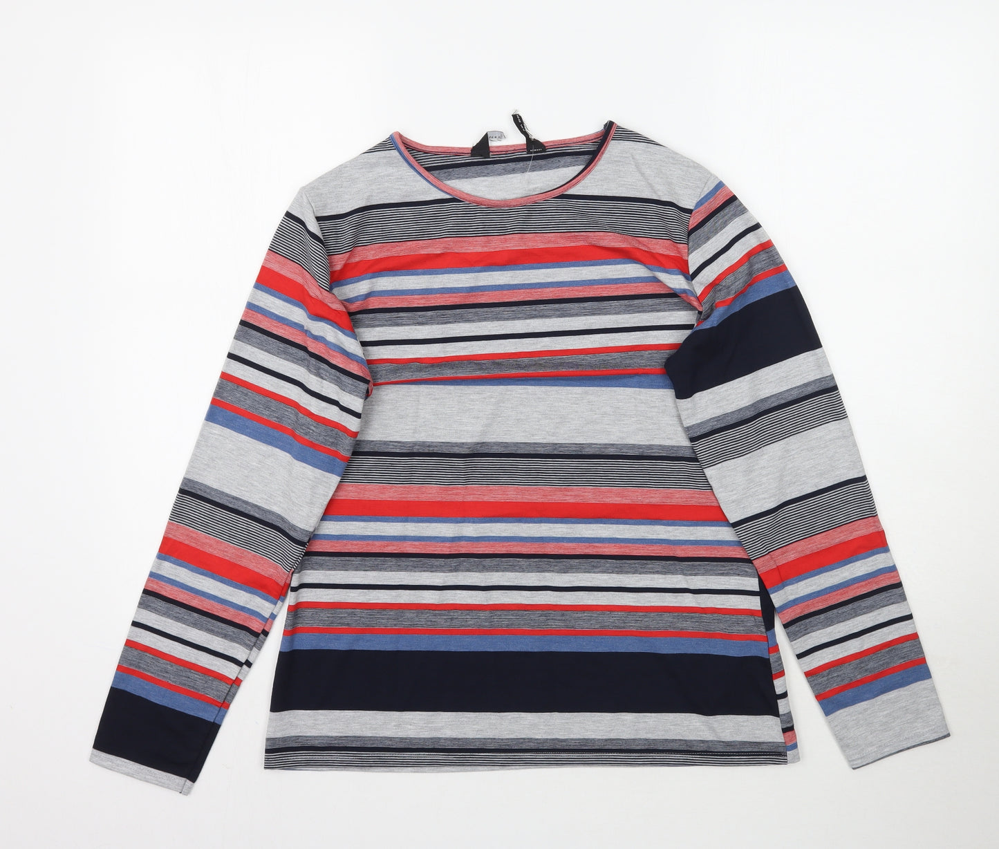 Dorothy Perkins Womens Multicoloured Striped  Basic T-Shirt Size 14