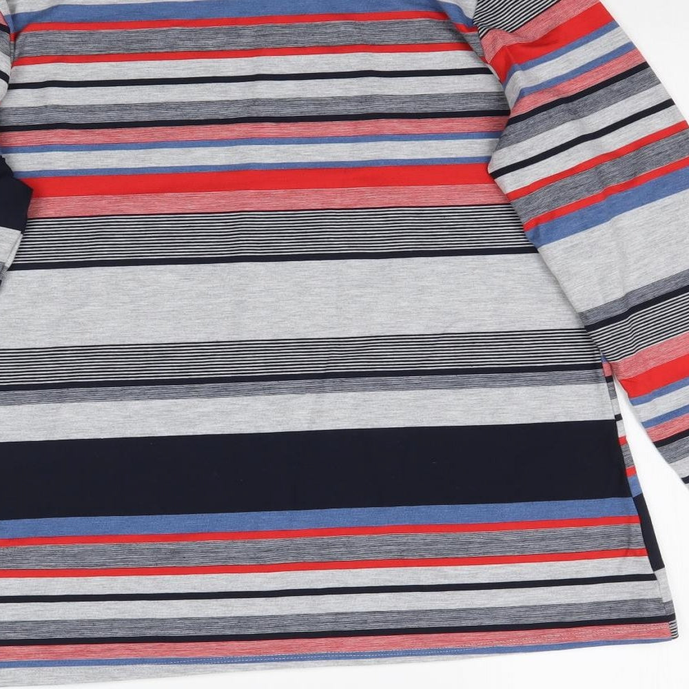 Dorothy Perkins Womens Multicoloured Striped  Basic T-Shirt Size 14