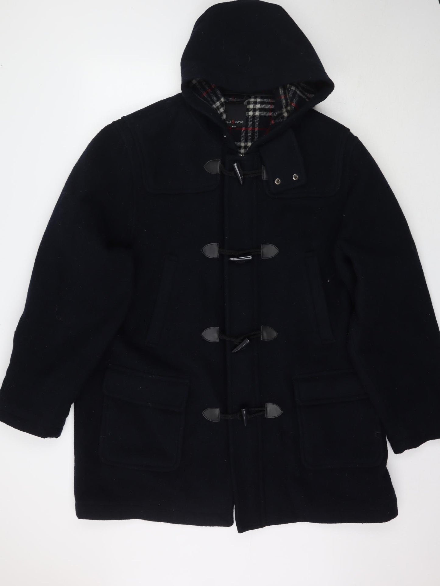 Henley & Knight Womens Blue   Pea Coat Coatigan Size 3XL