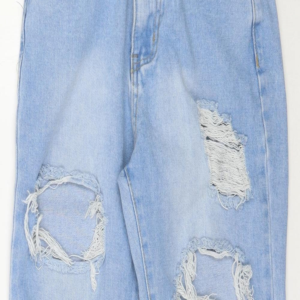 SheIn Womens Blue  Denim Straight Jeans Size XS L28 in