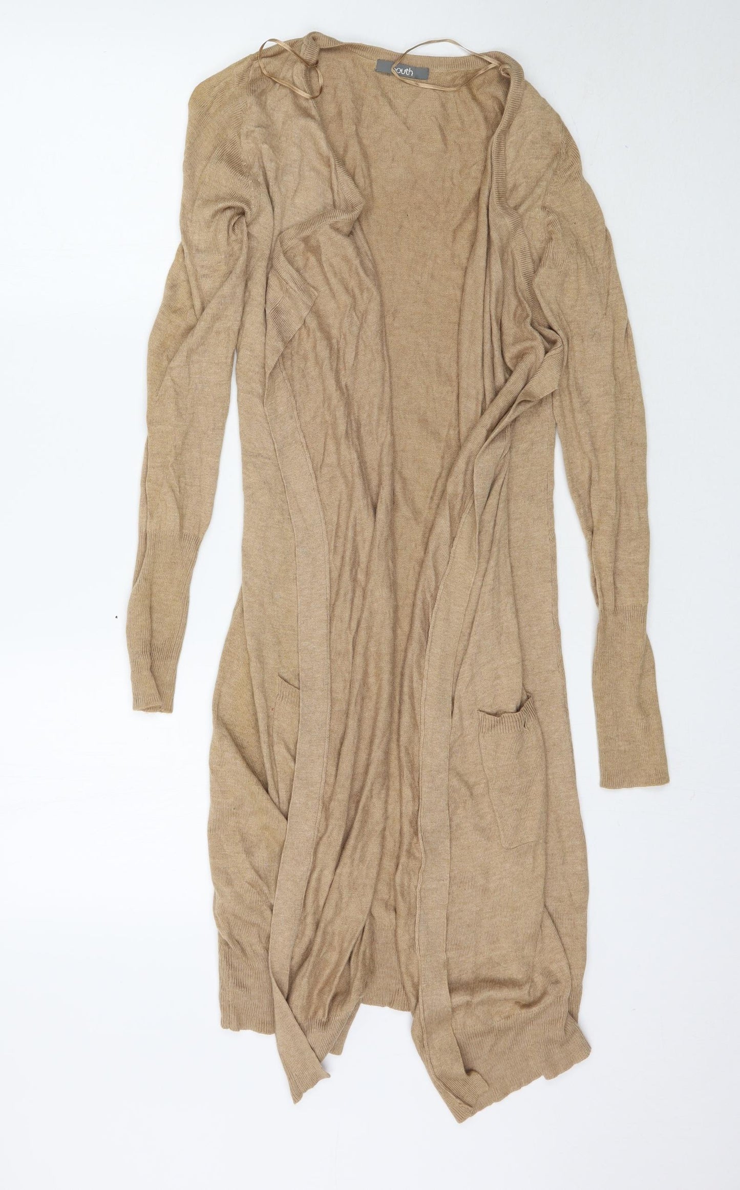 South Womens Beige  Knit Cardigan Jumper Size 10