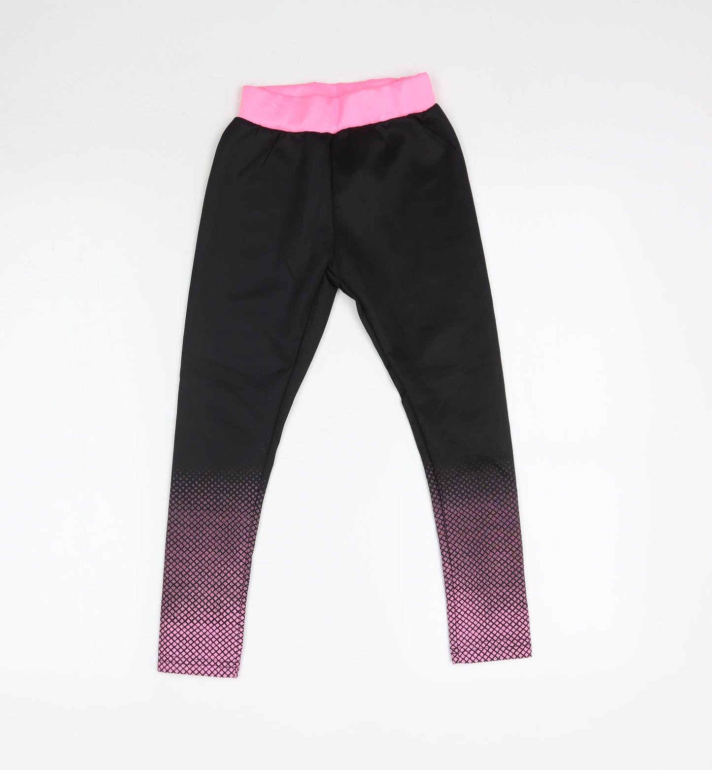 Fashion Womens Black   Cropped Leggings Size 6 L21 in - Sports