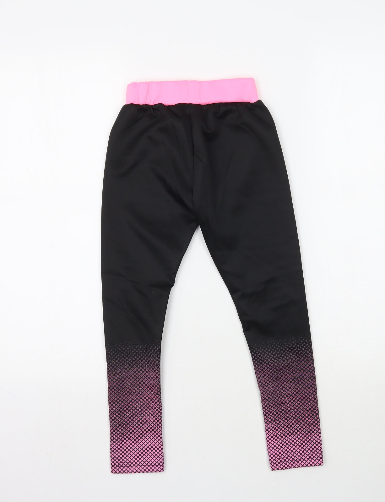 Fashion Womens Black   Cropped Leggings Size 6 L21 in - Sports
