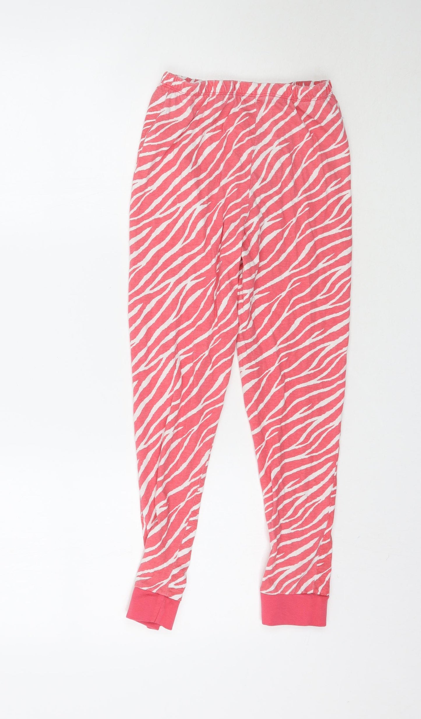 Preworn Girls Pink Animal Print   Pyjama Pants Size 10-11 Years