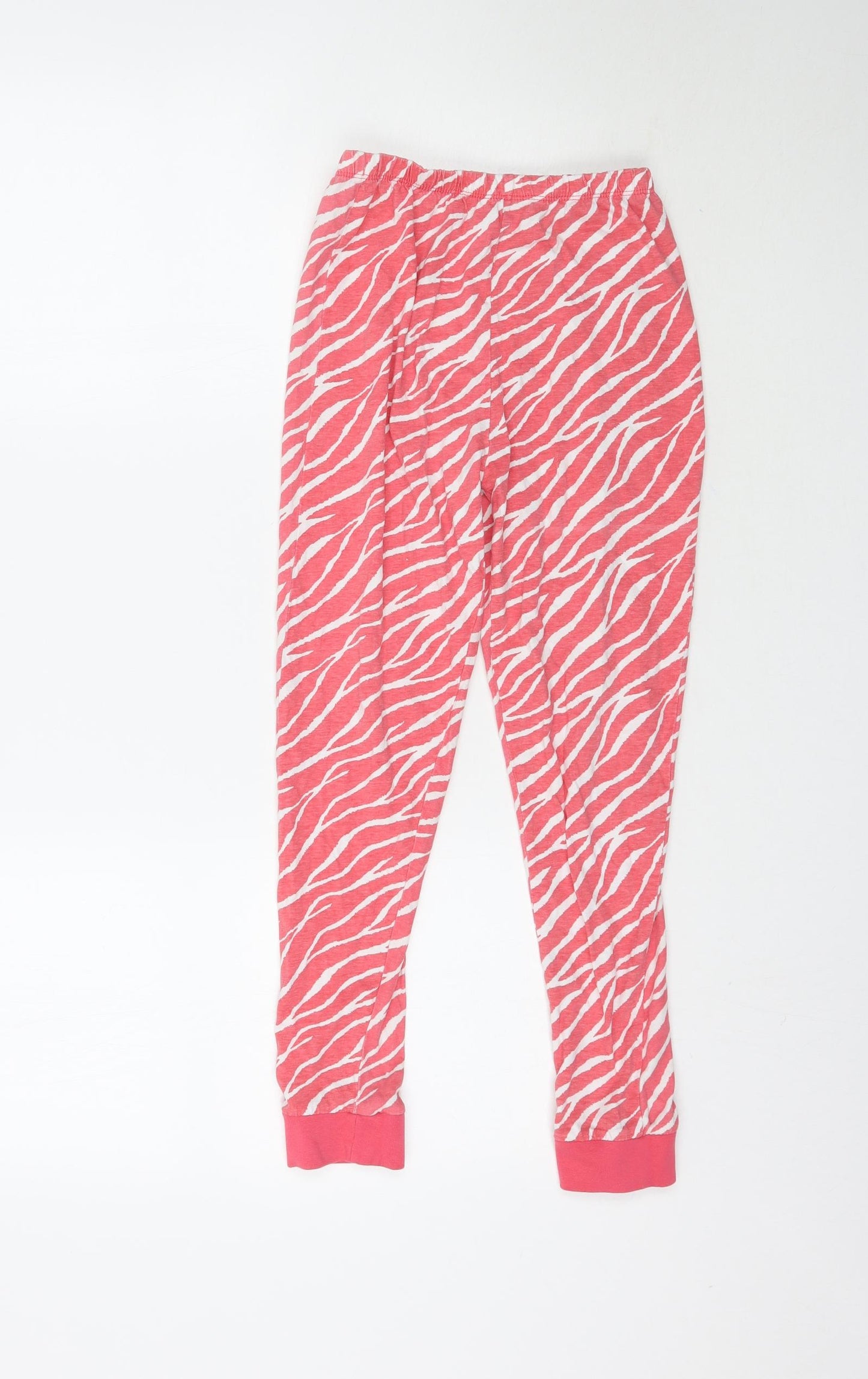 Preworn Girls Pink Animal Print   Pyjama Pants Size 10-11 Years