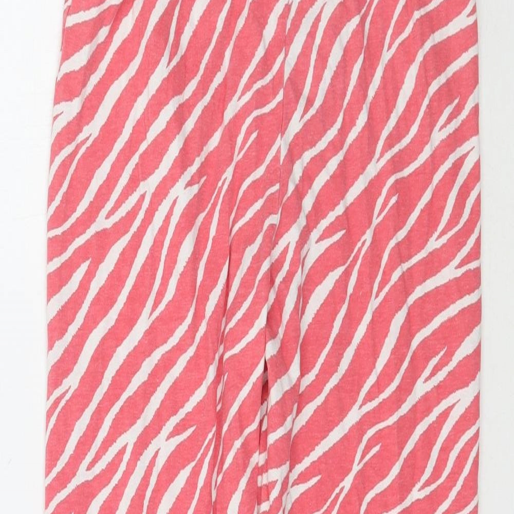 Preworn Girls Pink Animal Print   Pyjama Pants Size 10-11 Years