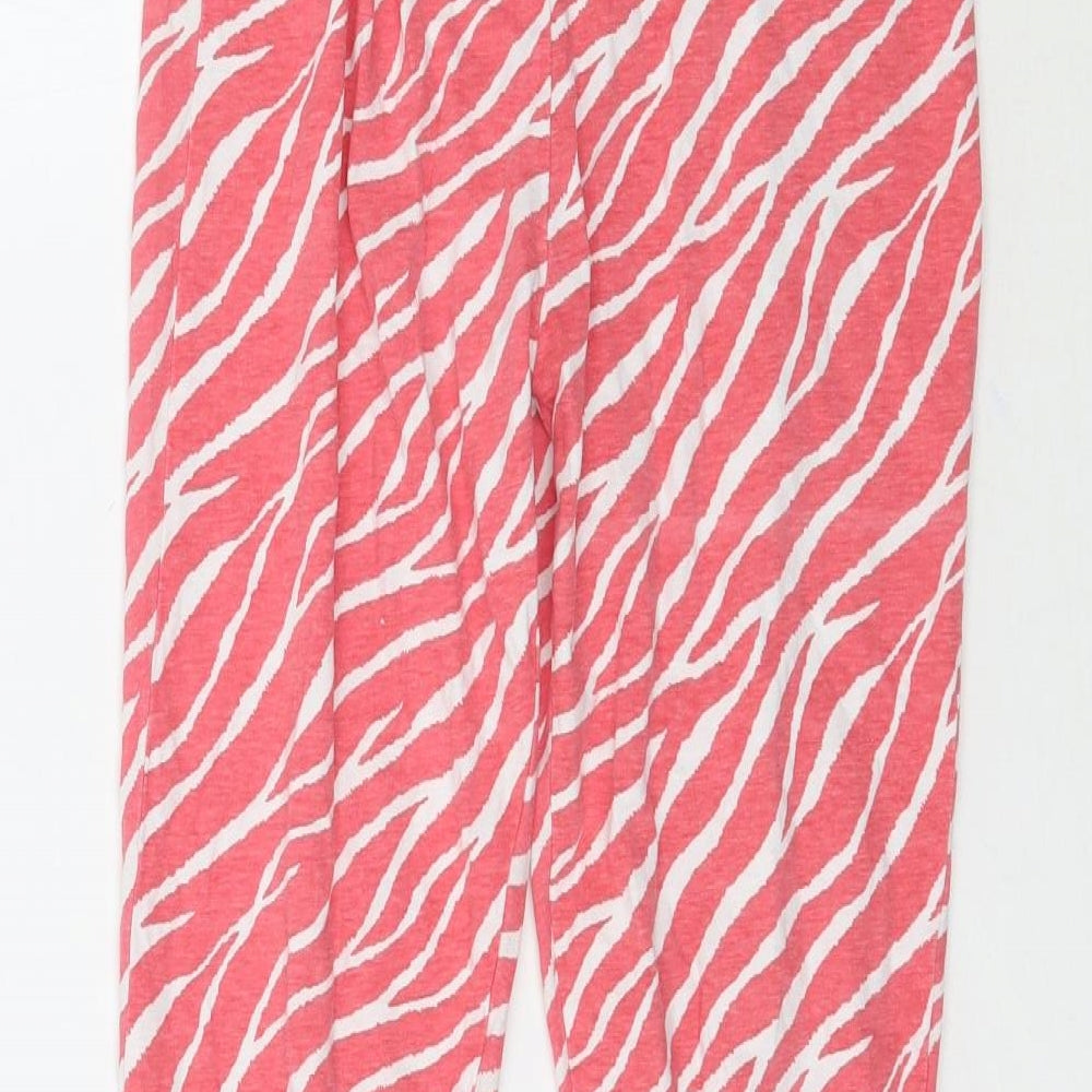 Preworn Girls Pink Animal Print   Pyjama Pants Size 10-11 Years