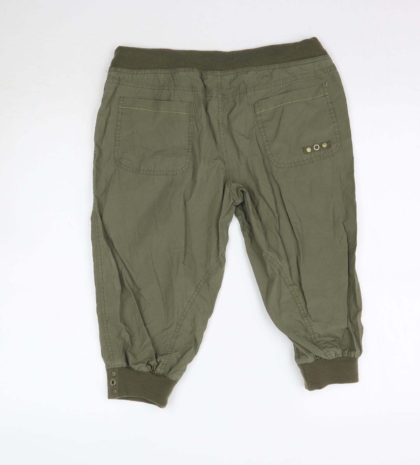 Denim Co. Womens Green   Cargo Shorts Size 12