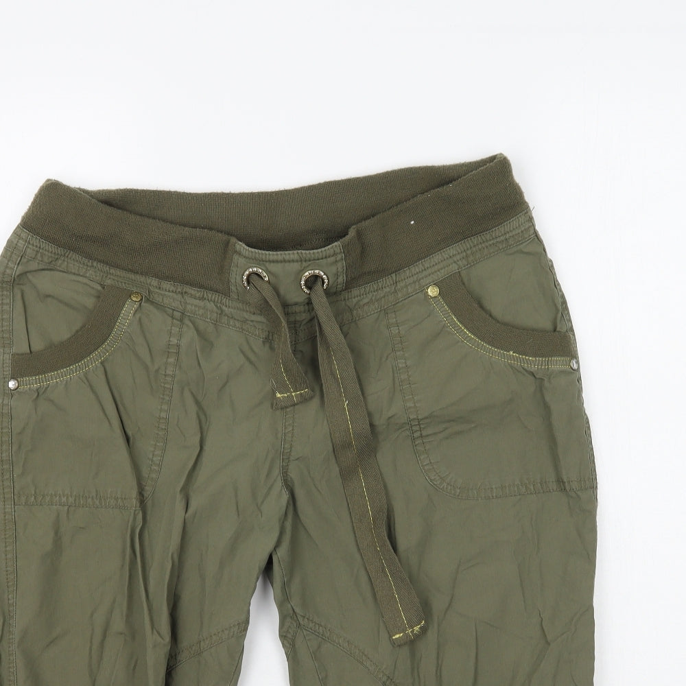 Denim Co. Womens Green   Cargo Shorts Size 12