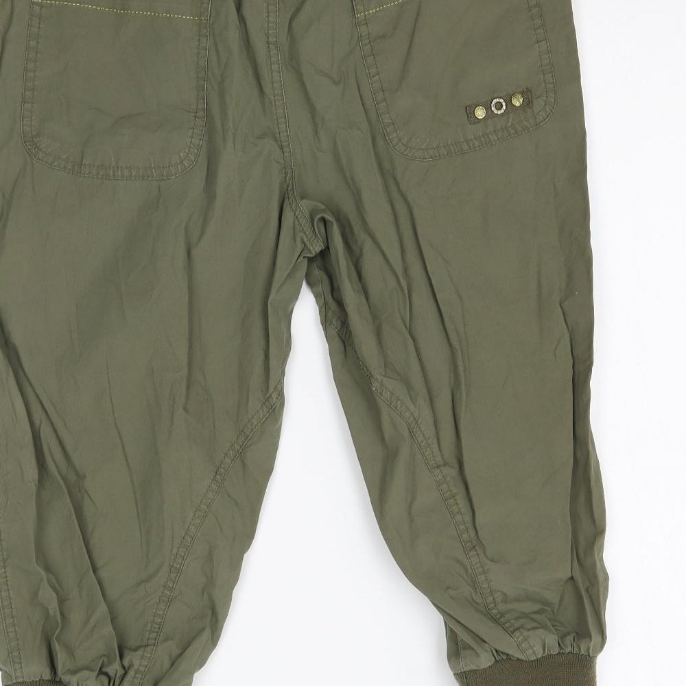 Denim Co. Womens Green   Cargo Shorts Size 12
