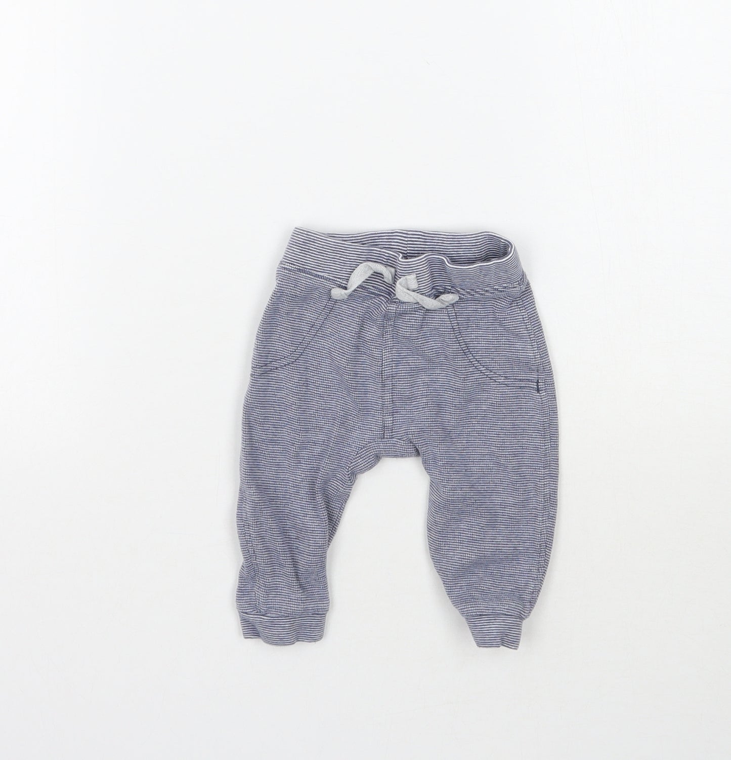 George Baby Blue Striped  Jogger Trousers Size 3-6 Months