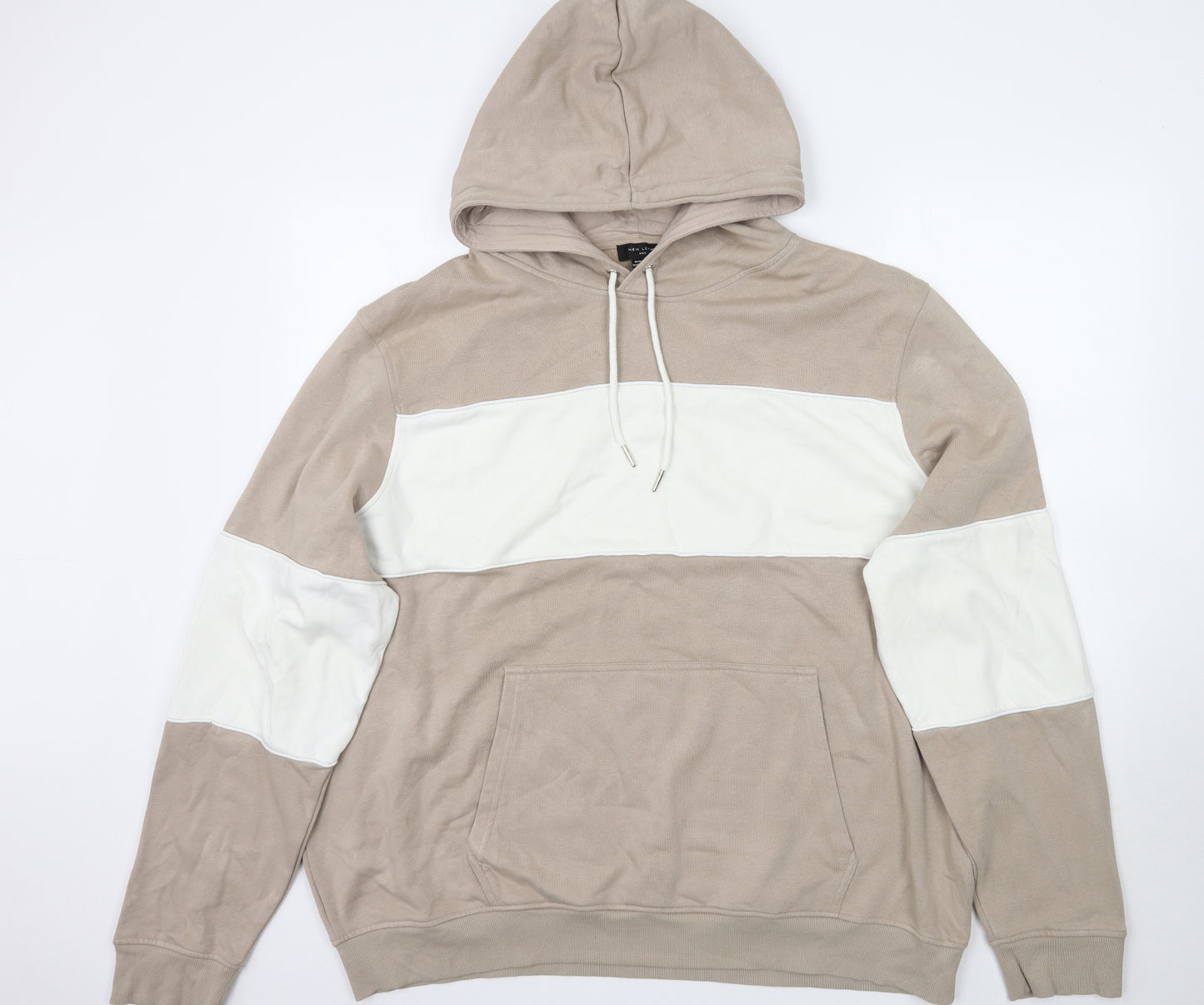 New Look Mens Beige   Pullover Hoodie Size 4XL