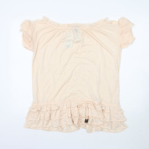 MNG Womens Pink   Basic Blouse Size L  - Peach / Apricot colour