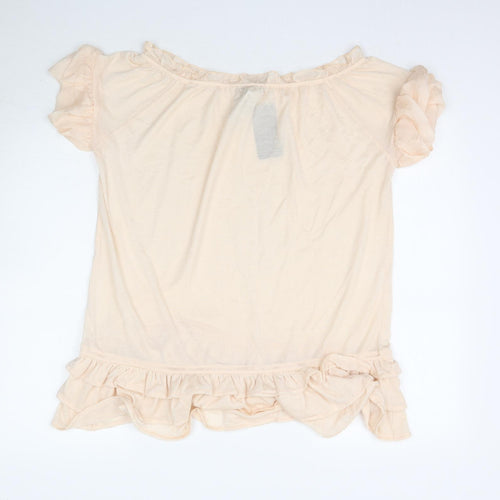 MNG Womens Pink   Basic Blouse Size L  - Peach / Apricot colour