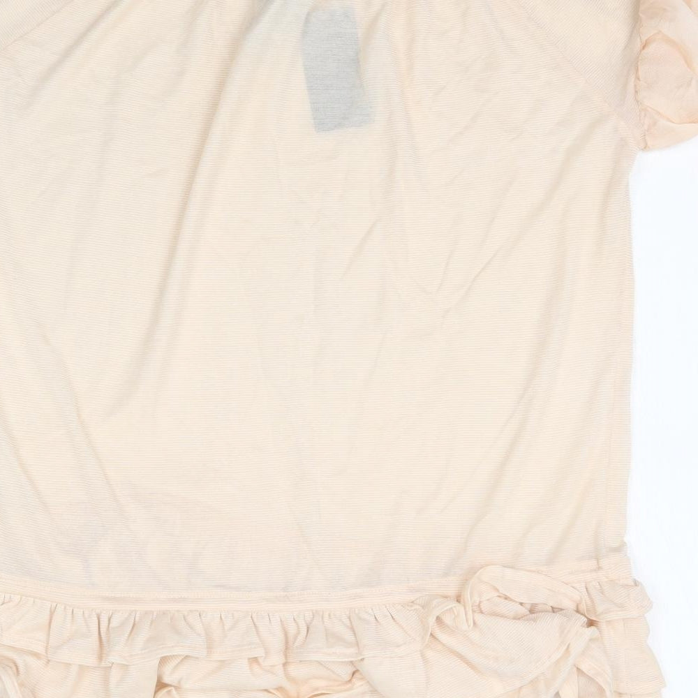 MNG Womens Pink   Basic Blouse Size L  - Peach / Apricot colour