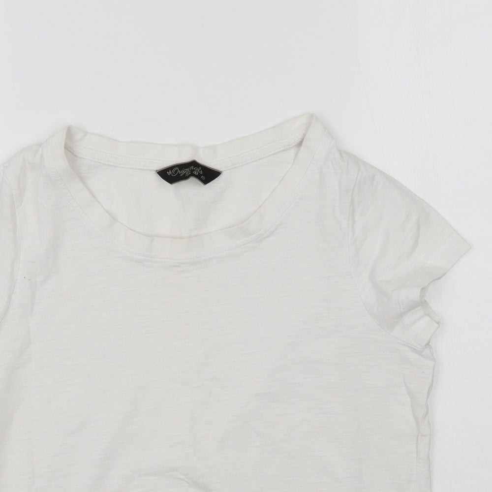Orginals Womens White   Basic T-Shirt Size 10  - Lace detail