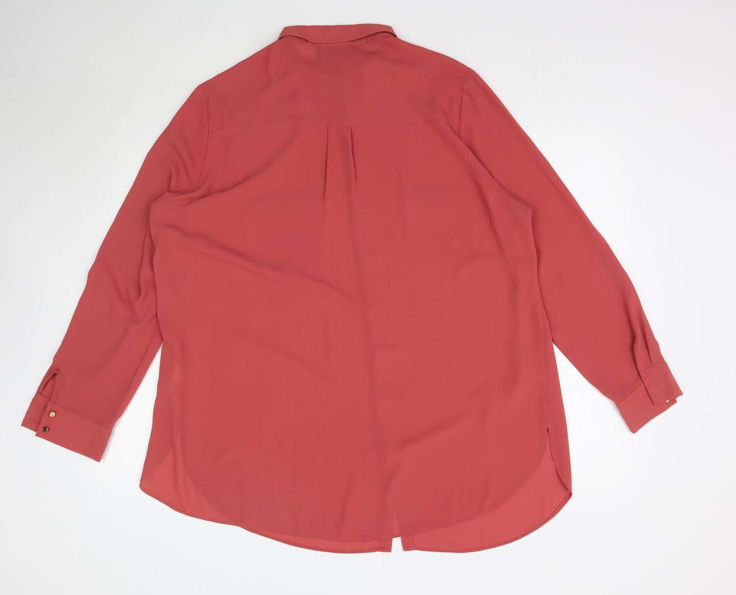 Primark Womens Pink   Basic Button-Up Size 20  - Terracotta Colour