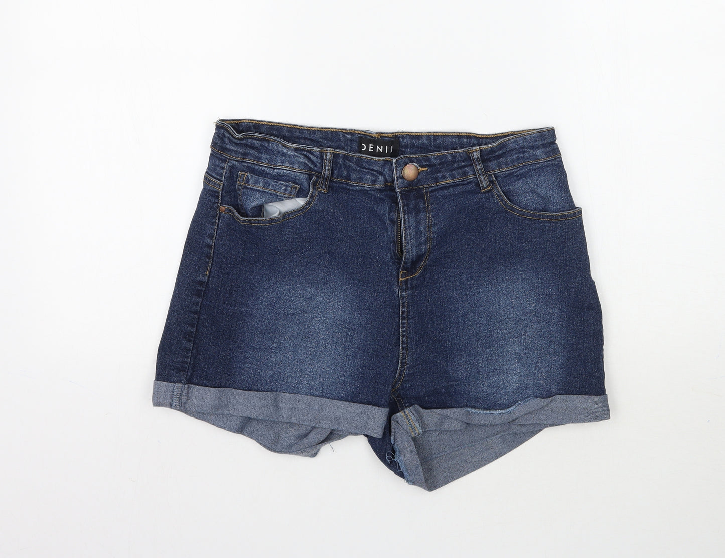 Peacocks Womens Blue  Denim Hot Pants Shorts Size 14