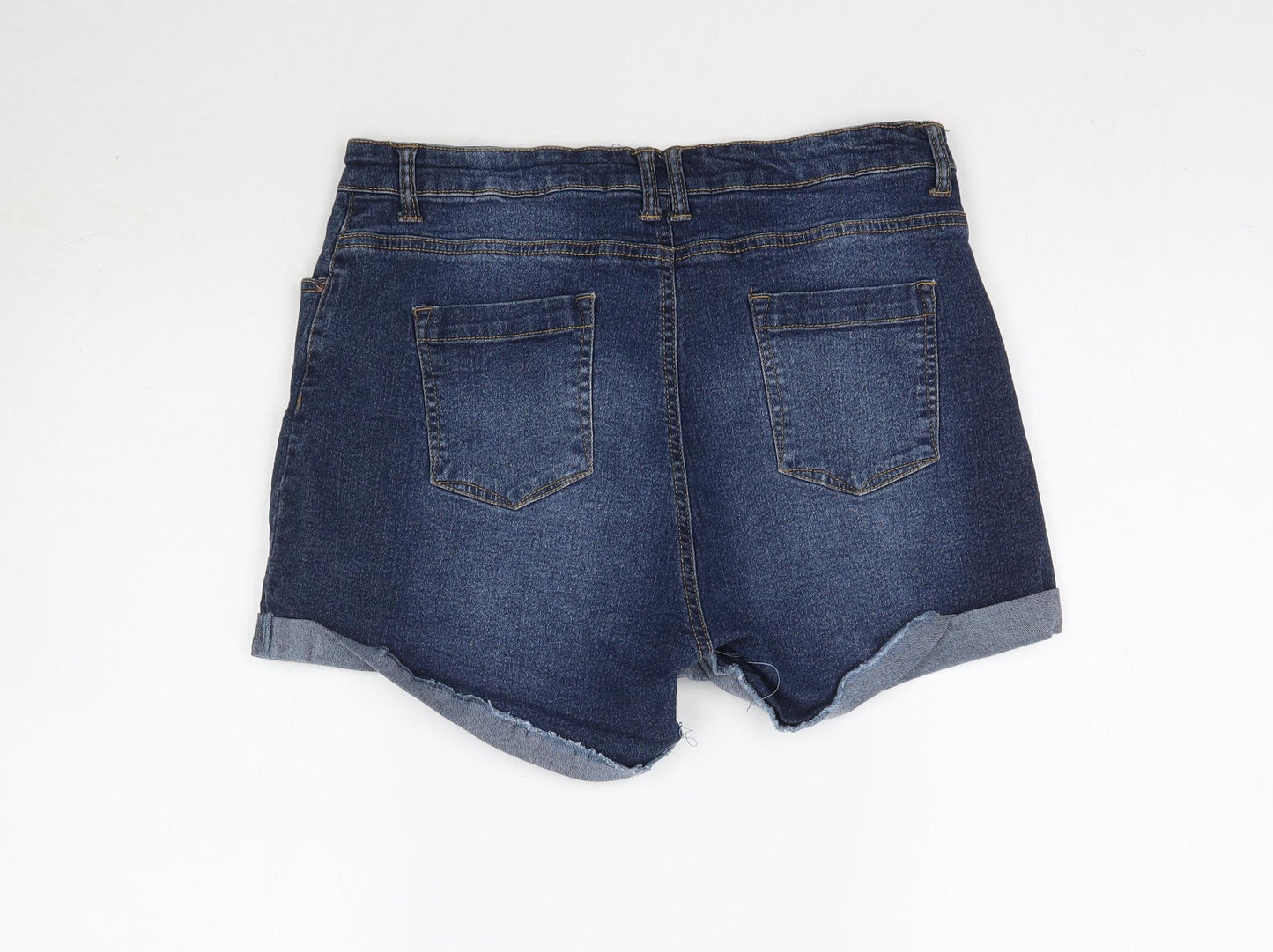 Peacocks Womens Blue  Denim Hot Pants Shorts Size 14