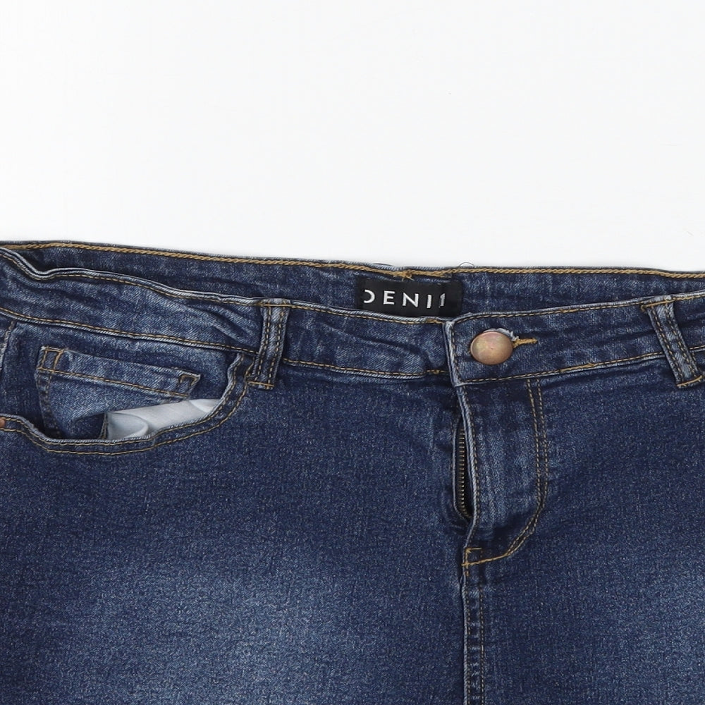 Peacocks Womens Blue  Denim Hot Pants Shorts Size 14