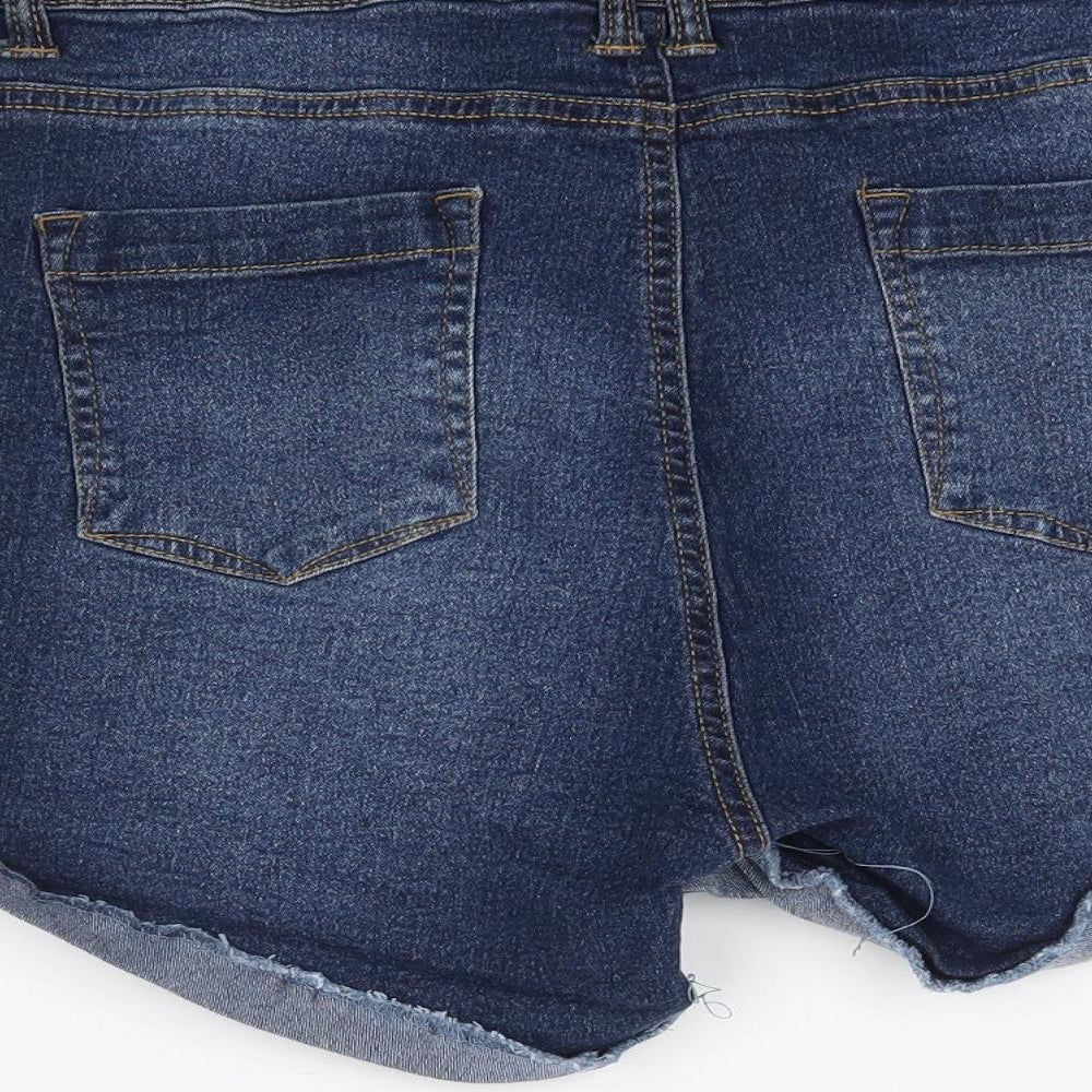 Peacocks Womens Blue  Denim Hot Pants Shorts Size 14