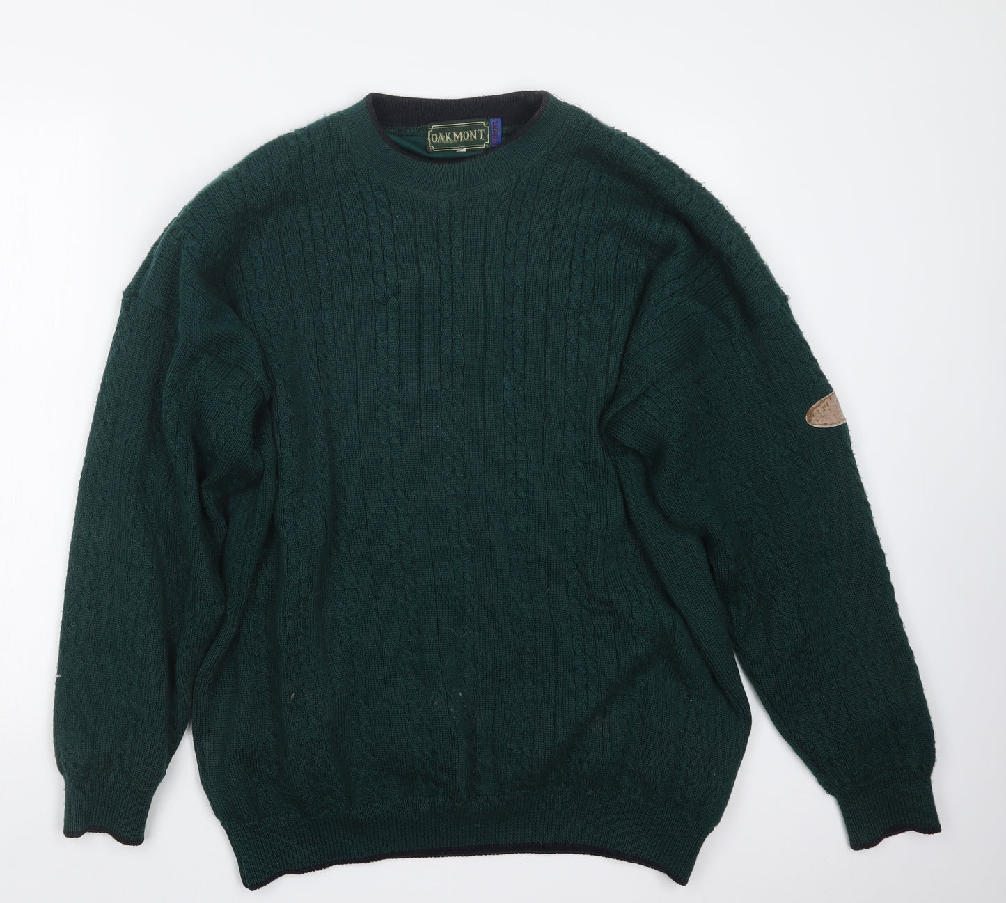 Oakmont Mens Green  Knit Pullover Jumper Size M