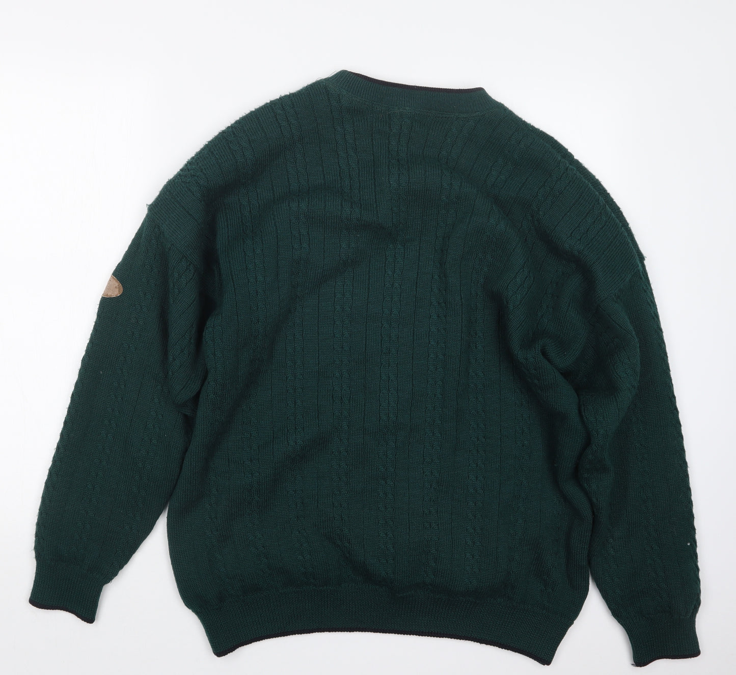 Oakmont Mens Green  Knit Pullover Jumper Size M