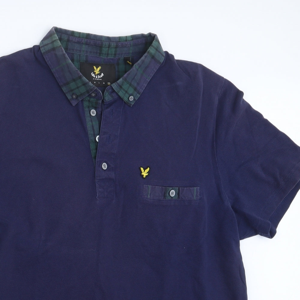 Lyle & Scott Mens Blue    Polo Size 2XL