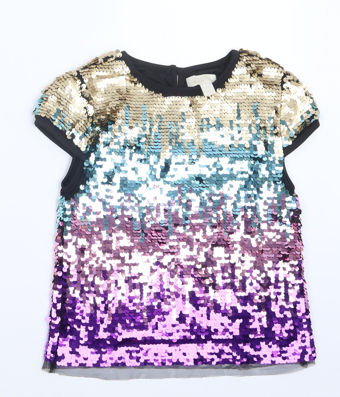 Primark Girls Purple   Basic T-Shirt Size 6-7 Years