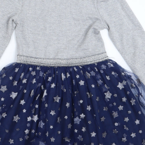 Primark Girls Grey   T-Shirt Dress  Size 4-5 Years
