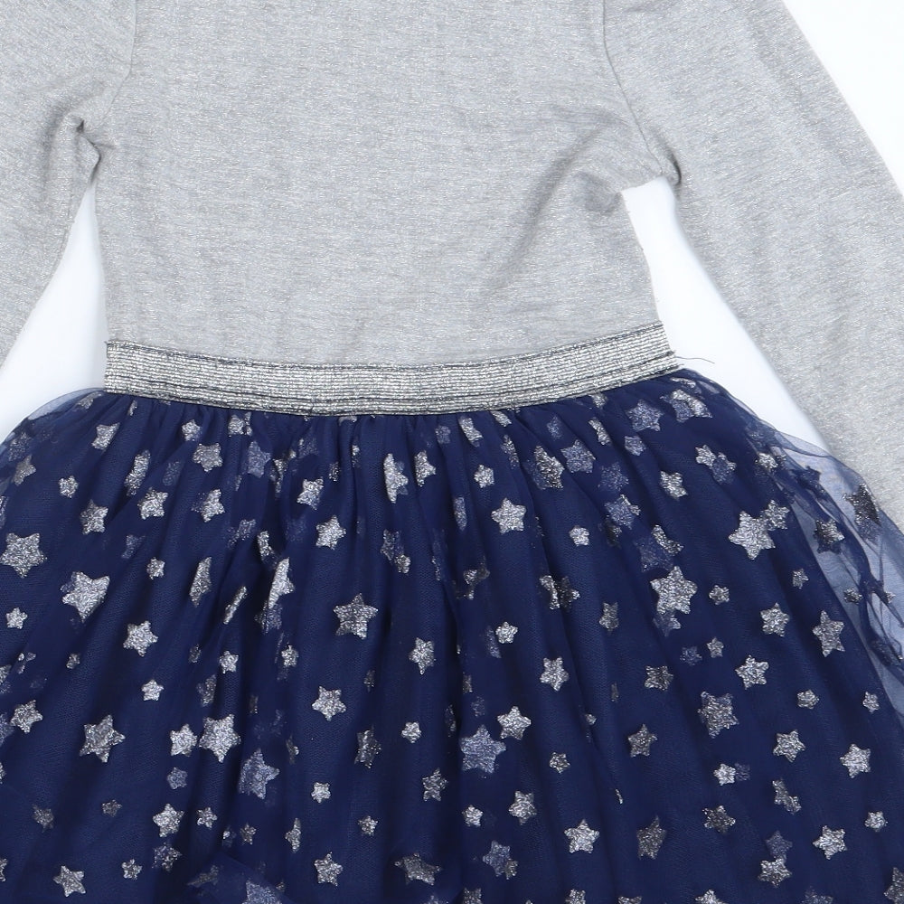 Primark Girls Grey   T-Shirt Dress  Size 4-5 Years
