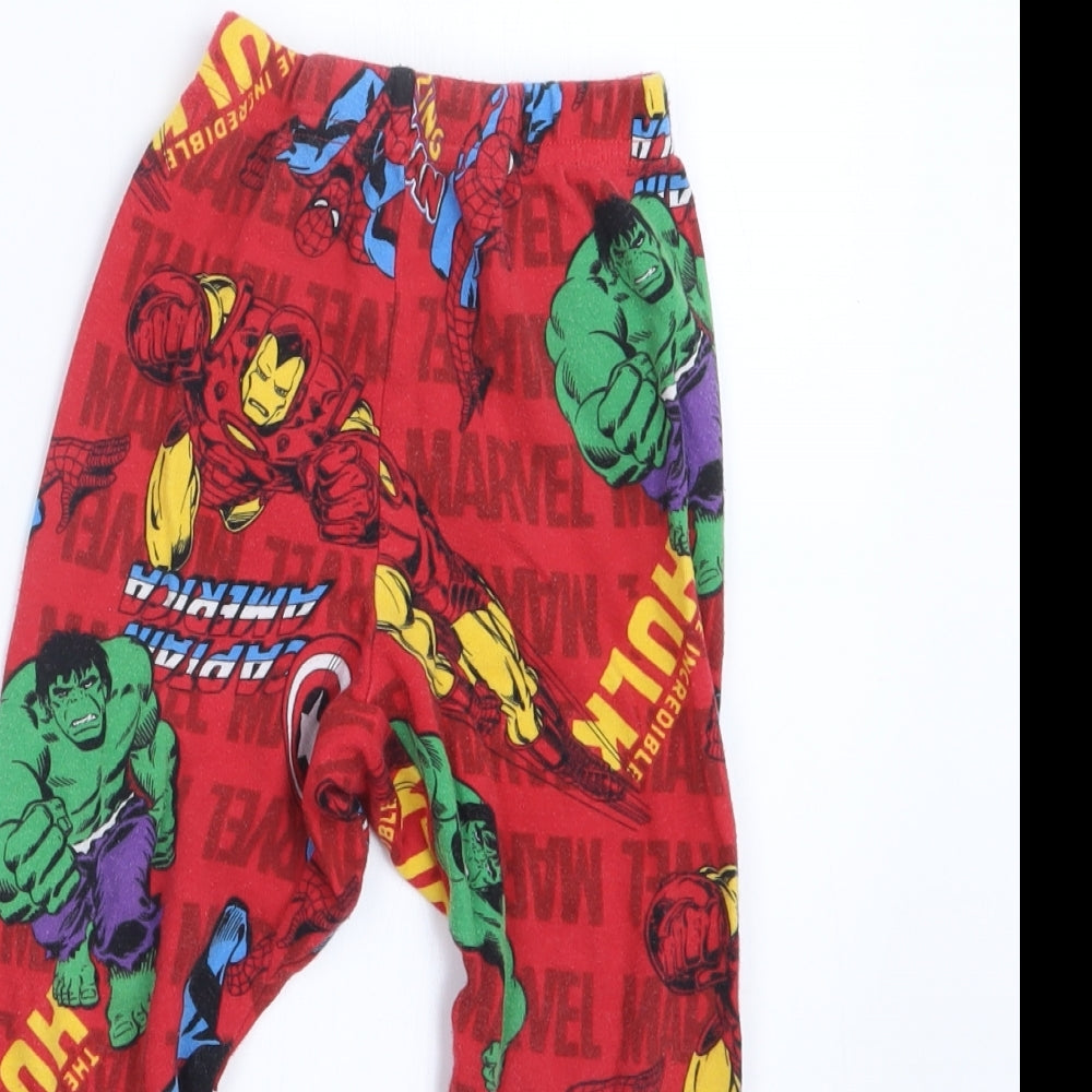 Matalan Boys Red Geometric   Pyjama Set Size 4 Years  - Marvel