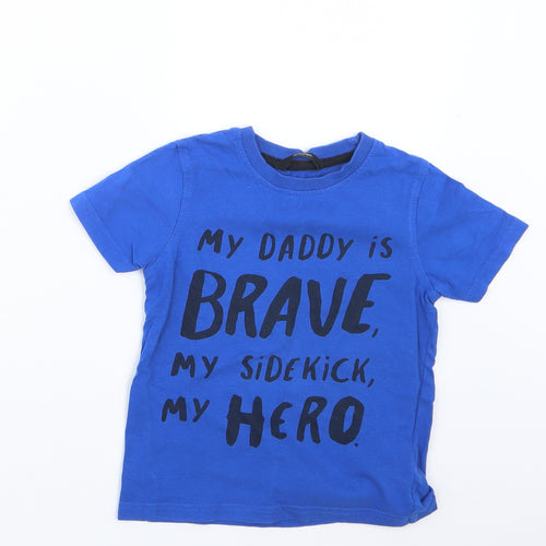 George Boys Blue   Basic T-Shirt Size 3-4 Years