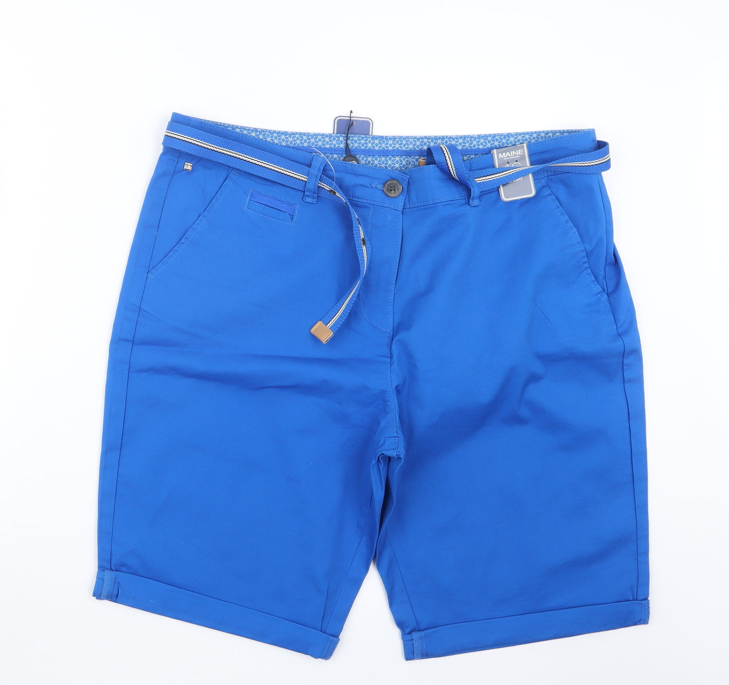 Maine Womens Blue   Cargo Shorts Size 16