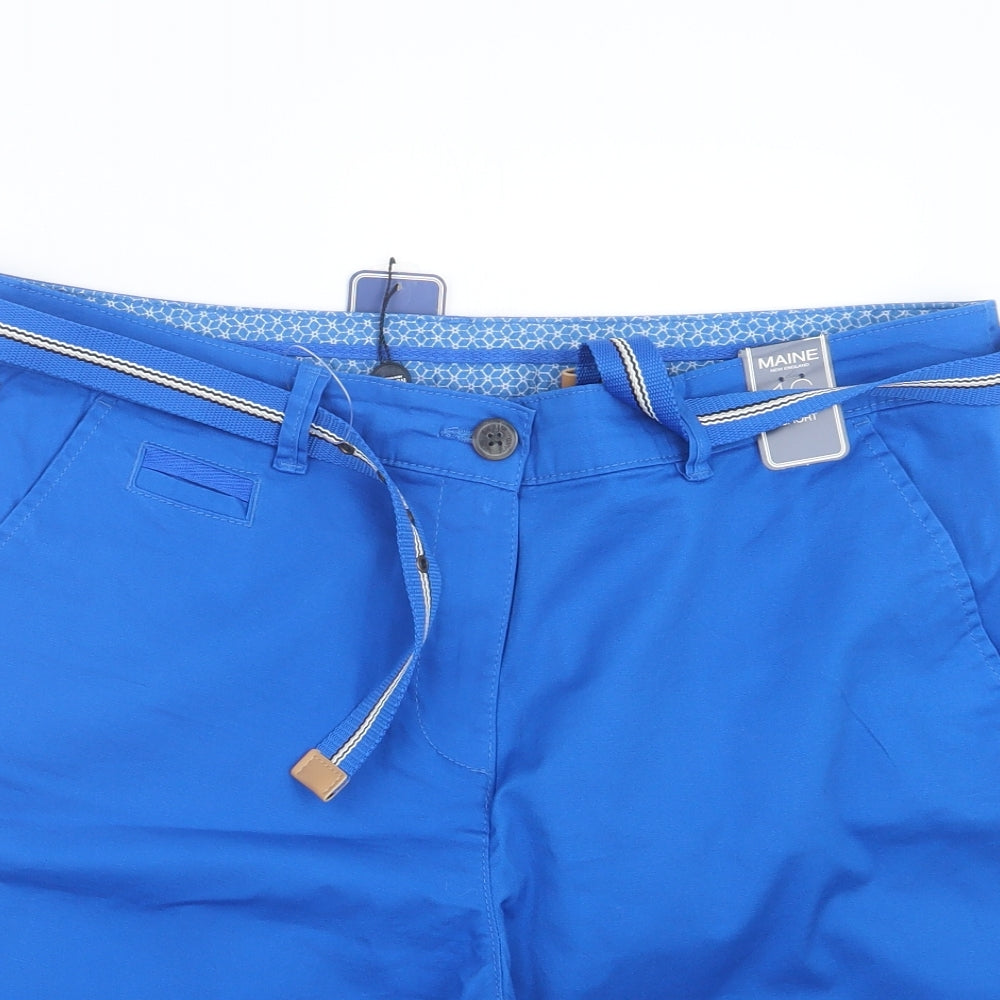 Maine Womens Blue   Cargo Shorts Size 16