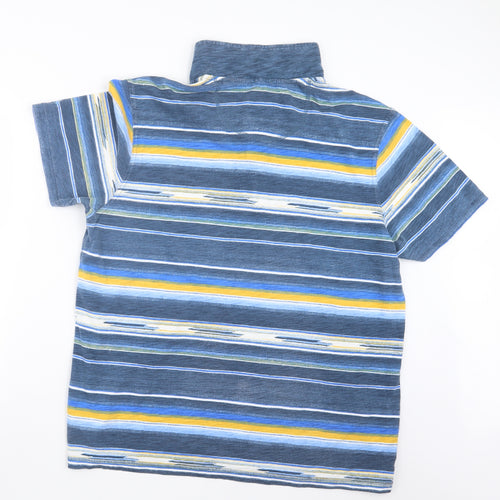 Mantaray Mens Blue Striped   Polo Size L