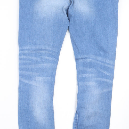 Denim Co. Womens Blue  Denim Straight Jeans Size 10 L28 in