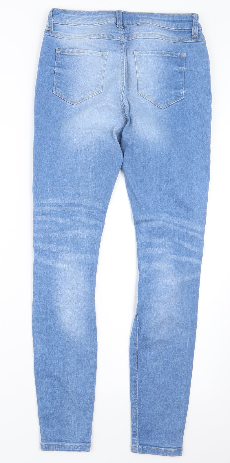 Denim Co. Womens Blue  Denim Straight Jeans Size 10 L28 in