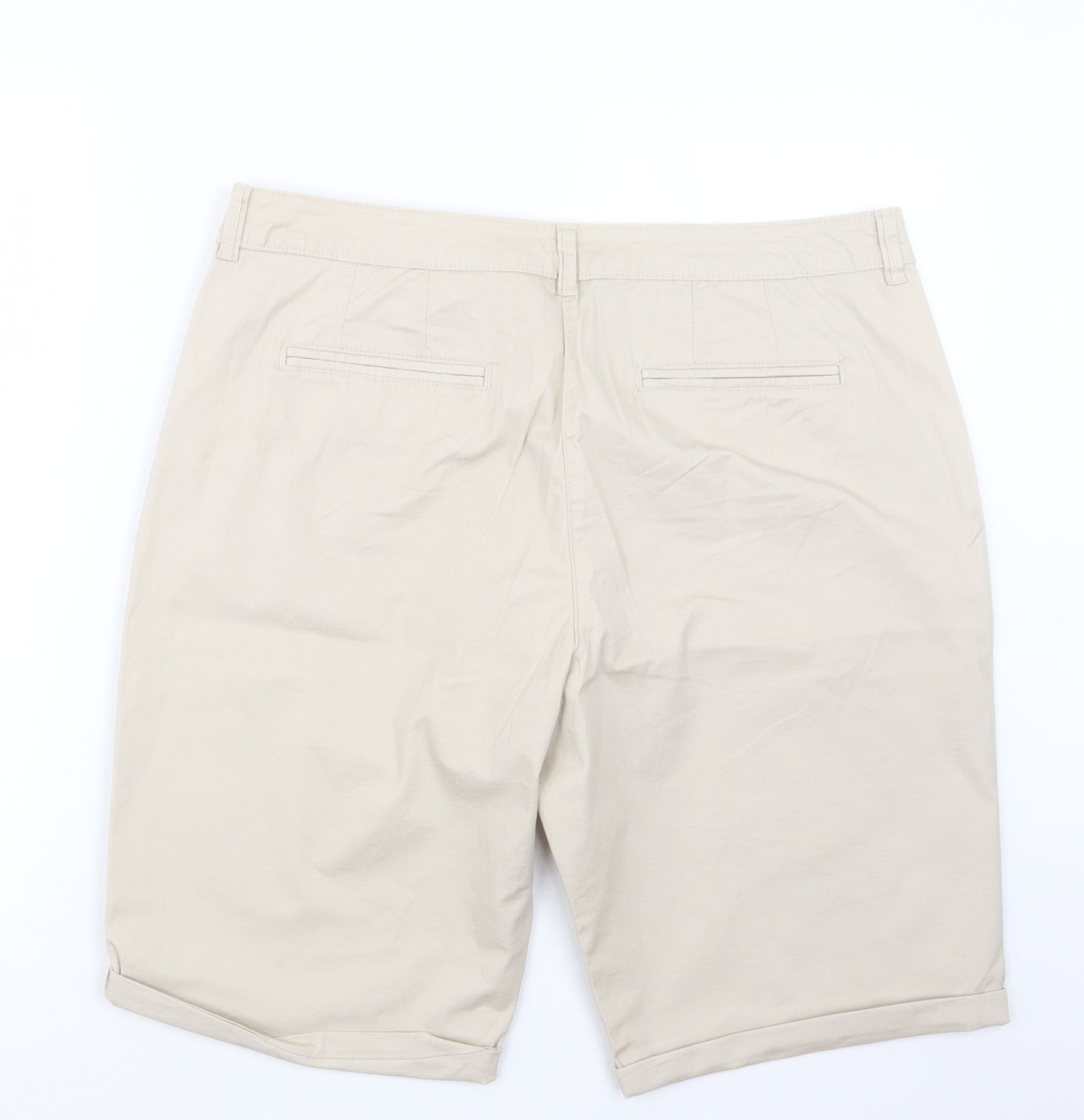 Maine Womens Beige   Cargo Shorts Size 16