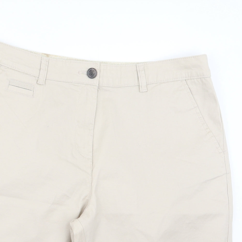 Maine Womens Beige   Cargo Shorts Size 16